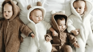 Bear Design Long-sleeve Baby Jumpsuit