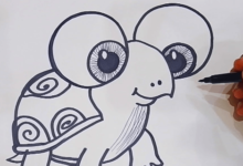 Big Eyed Turtle Drawing